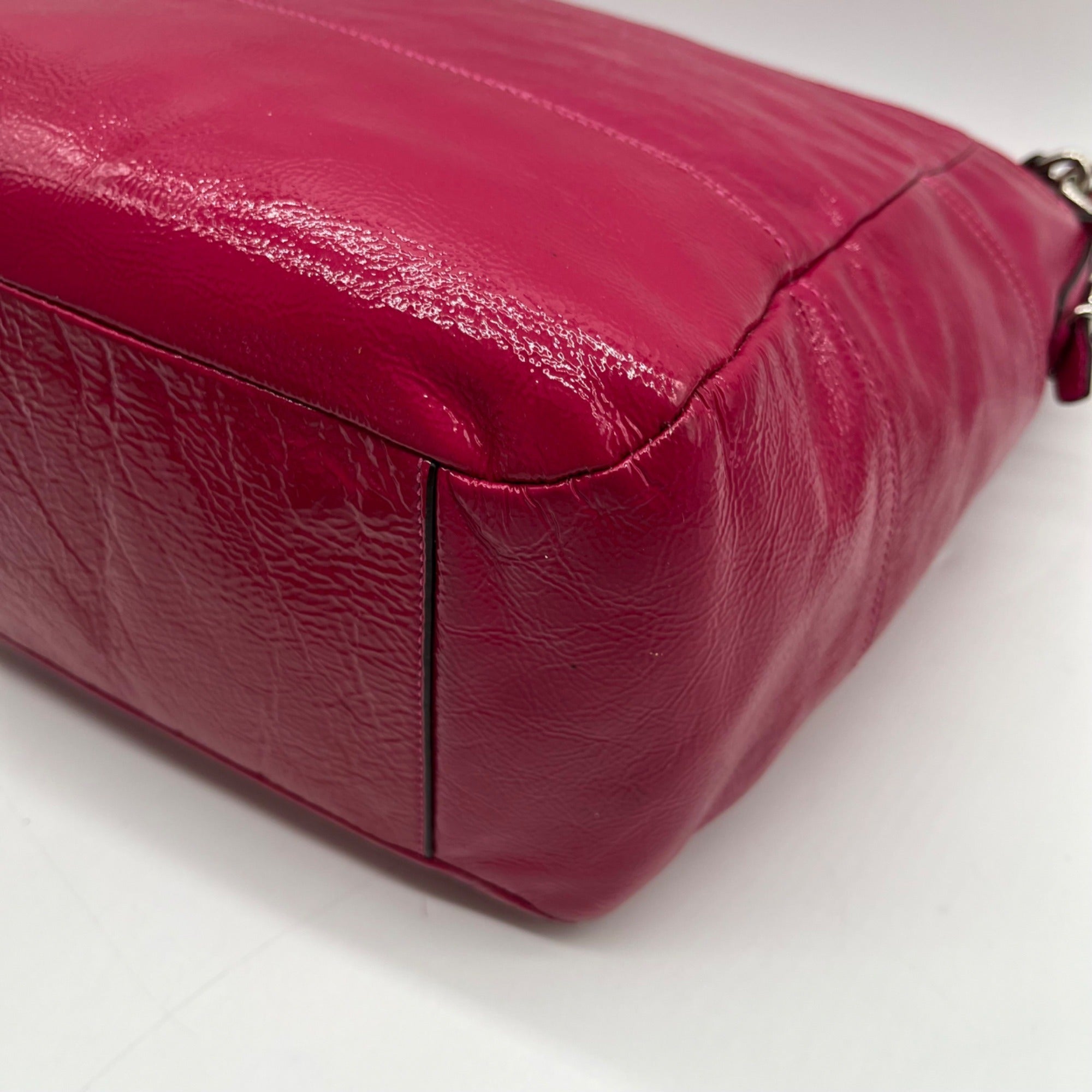 Coach Fuchsia Madison Leather Maggie Shoulder Bag-14118