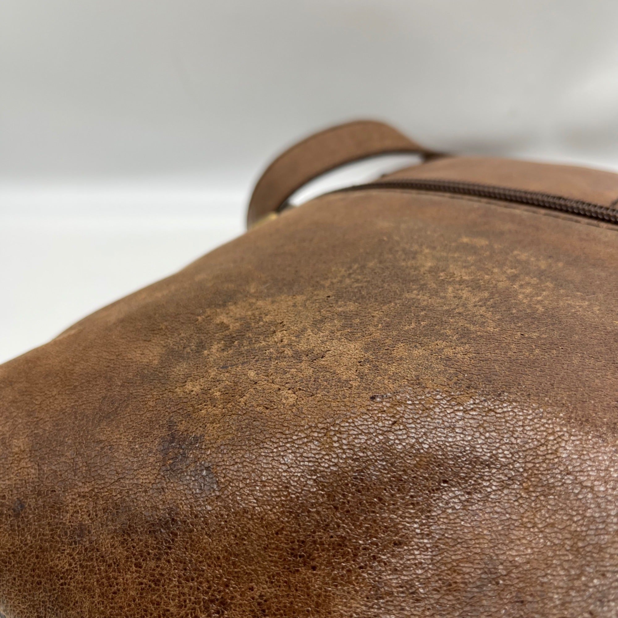 Fossil Brown Leather Vintage Turn Lock Crossbody Bag