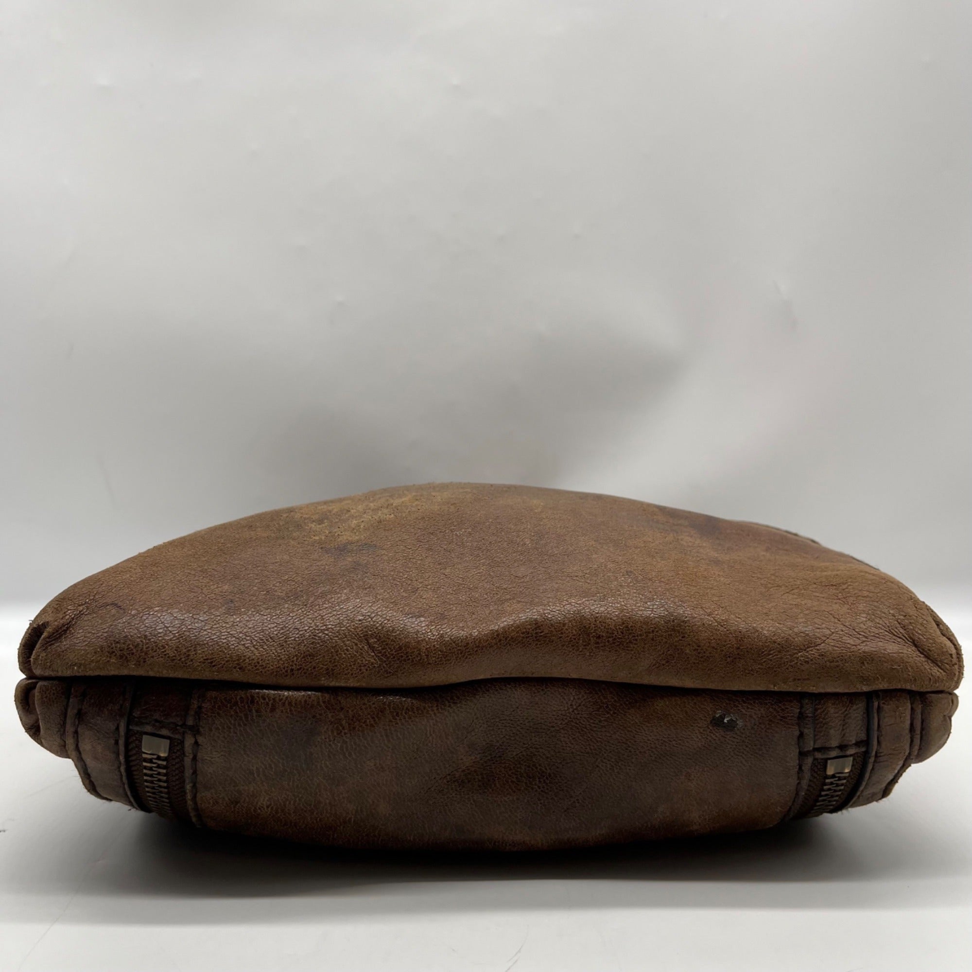 Fossil Brown Leather Vintage Turn Lock Crossbody Bag