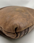 Fossil Brown Leather Vintage Turn Lock Crossbody Bag