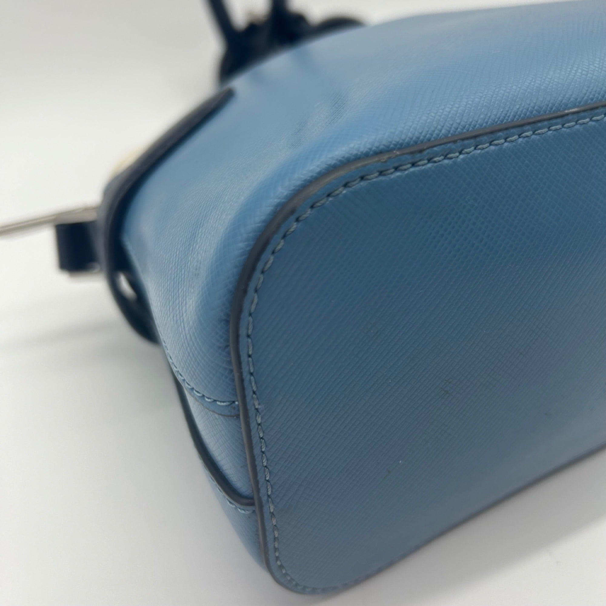 Kate Spade Blue Staci Saffiano Leather Colorblock Dome Crossbody Bag