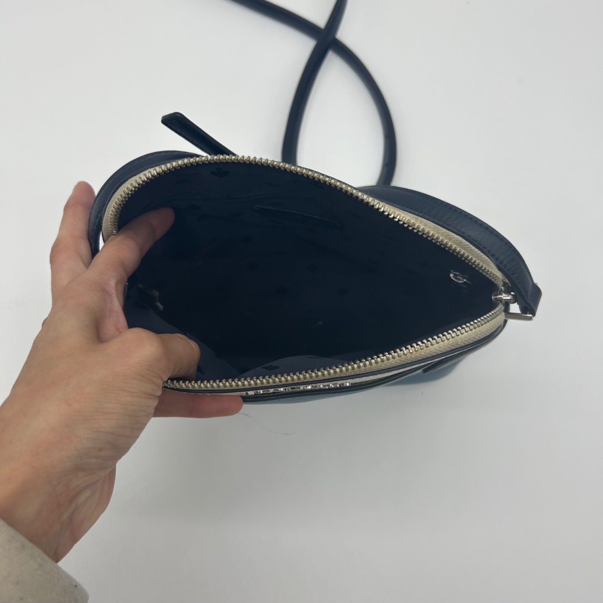 Kate Spade Blue Staci Saffiano Leather Colorblock Dome Crossbody Bag