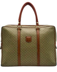 Celine Vintage Olive Green Coated Canvas Macadam Briefcase