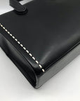 Michael Kors Black Leather Small East West Gigi Messenger Tote
