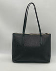 Kate Spade Black Leather Shimmy Tote Bag