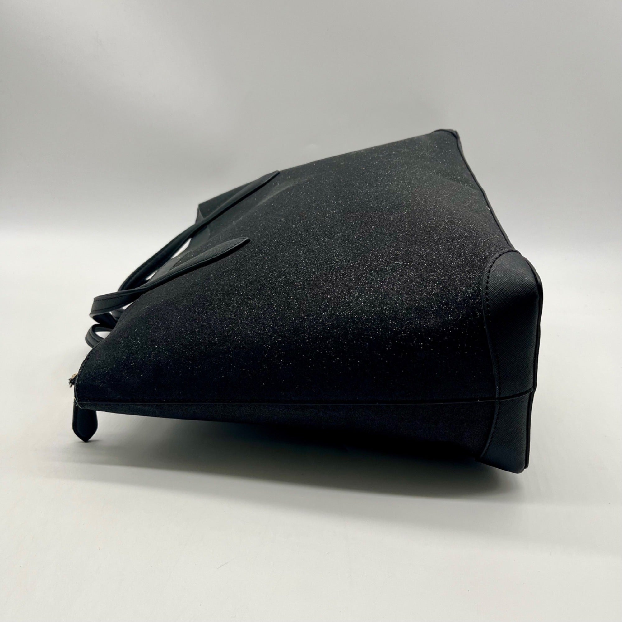 Kate Spade Black Leather Shimmy Tote Bag