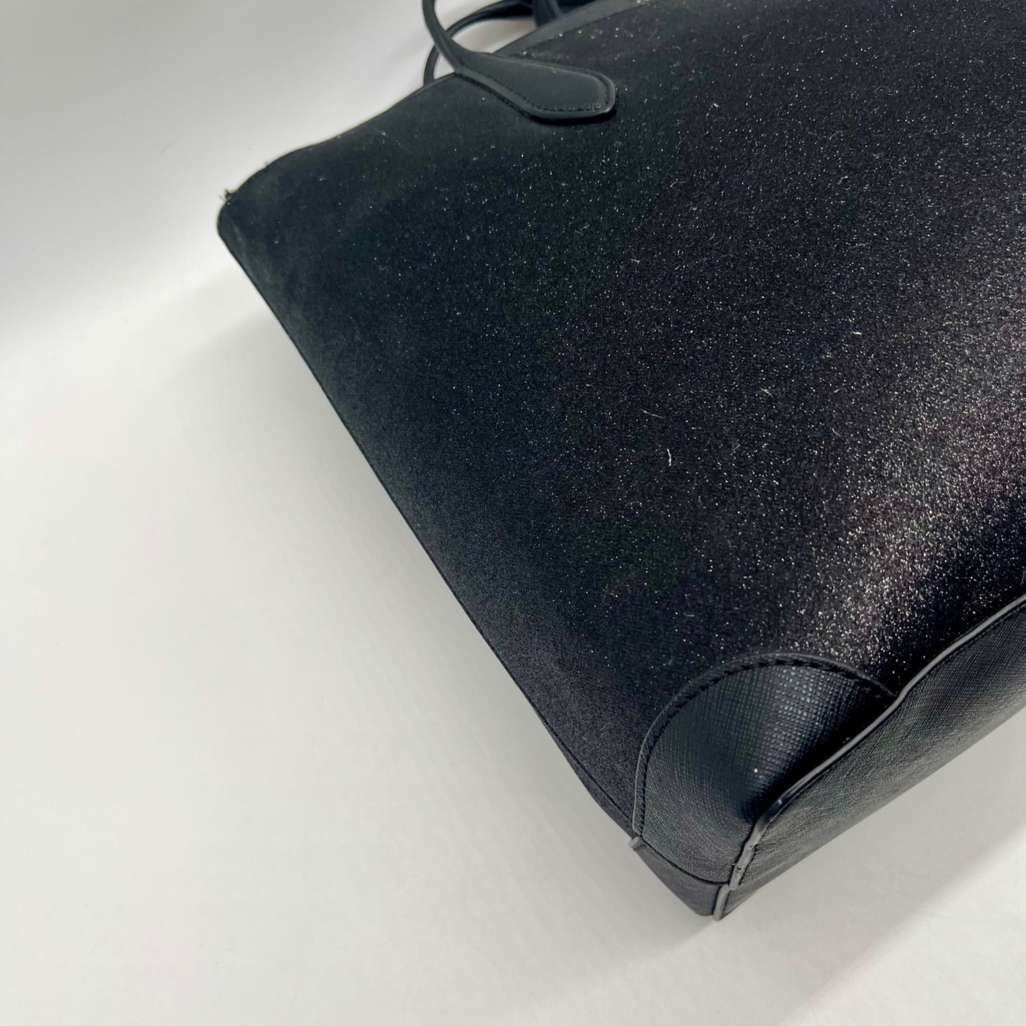 Kate Spade Black Leather Shimmy Tote Bag