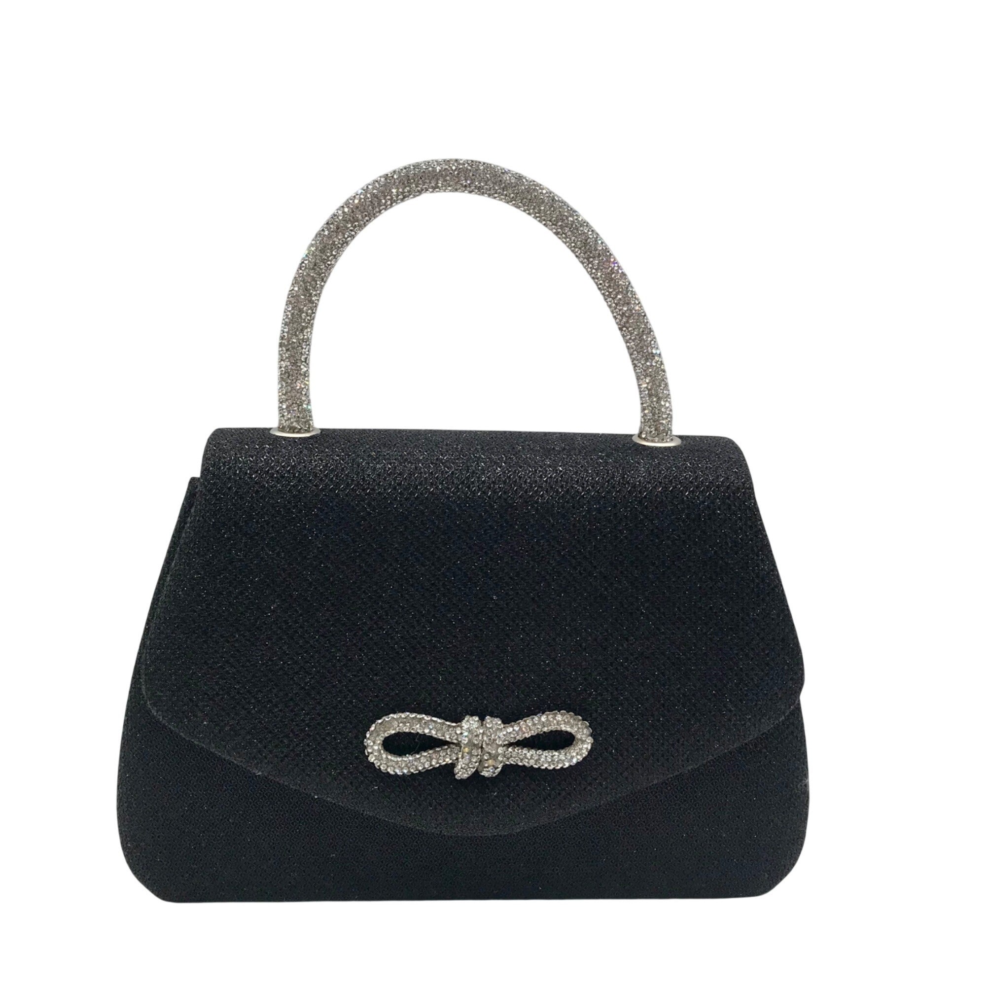 Club Rochelier Black Glitter Evening Clutch