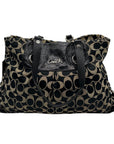 Coach Ashely Black Signature Satchel Bag F15510
