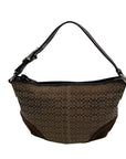 Coach Beige And Brown Signature Canvas Hobo Shoulder Bag