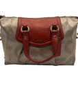 Coach Beige Ashley Dotted Op Art Satchel-F20027