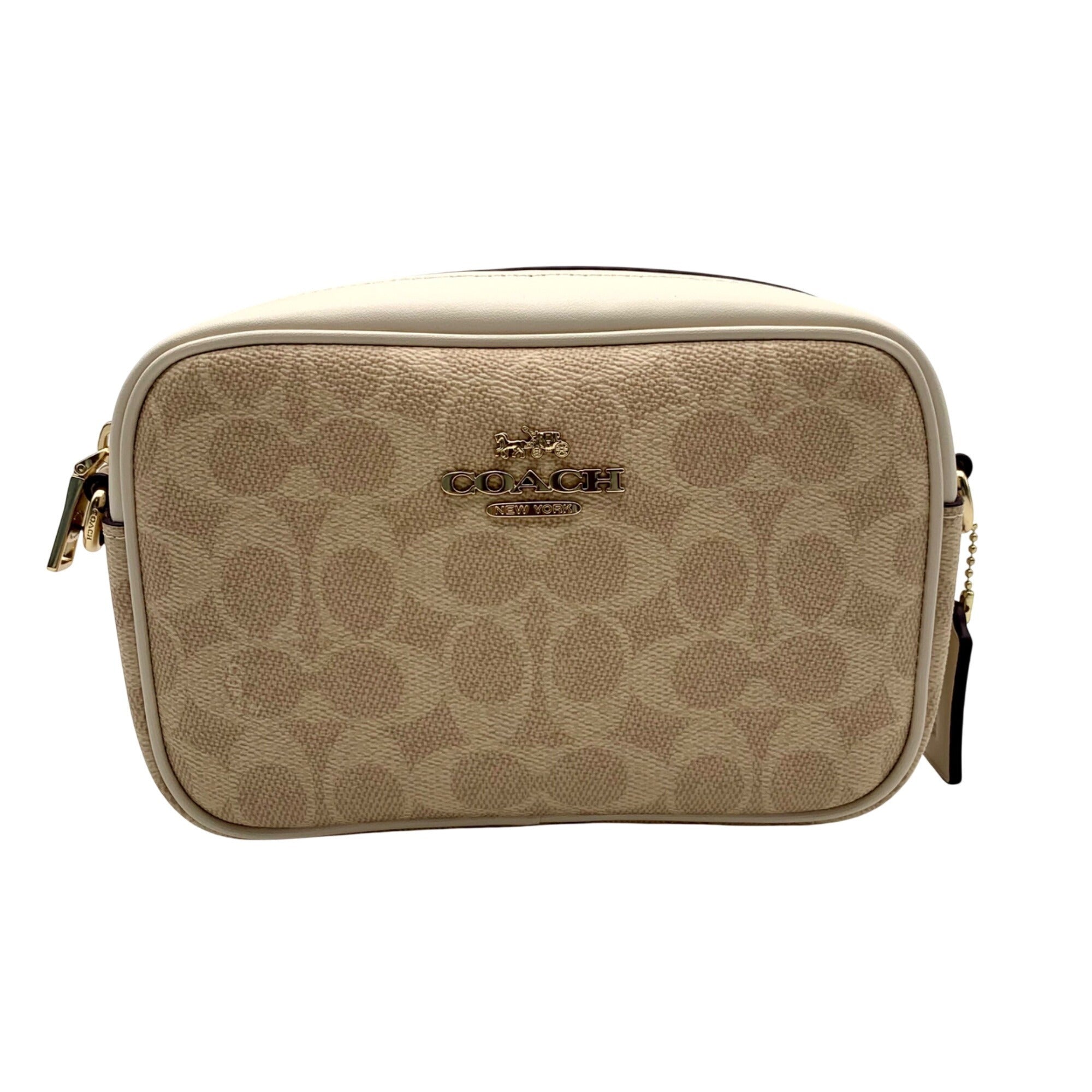Coach Beige Jamie Camera Coated Canvas Crossbody Bag