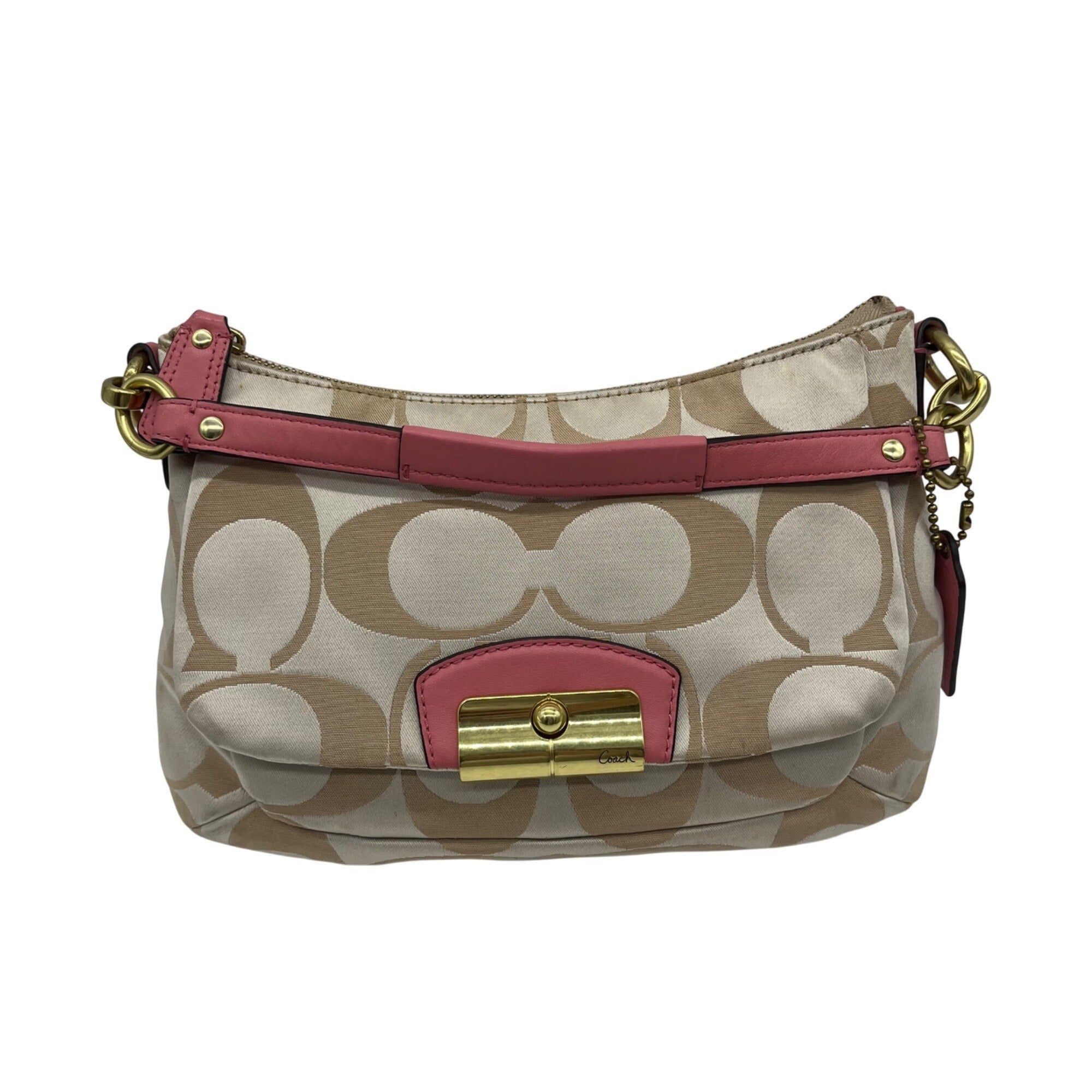 Coach Beige Kristen Signature East/West Crossbody Bag