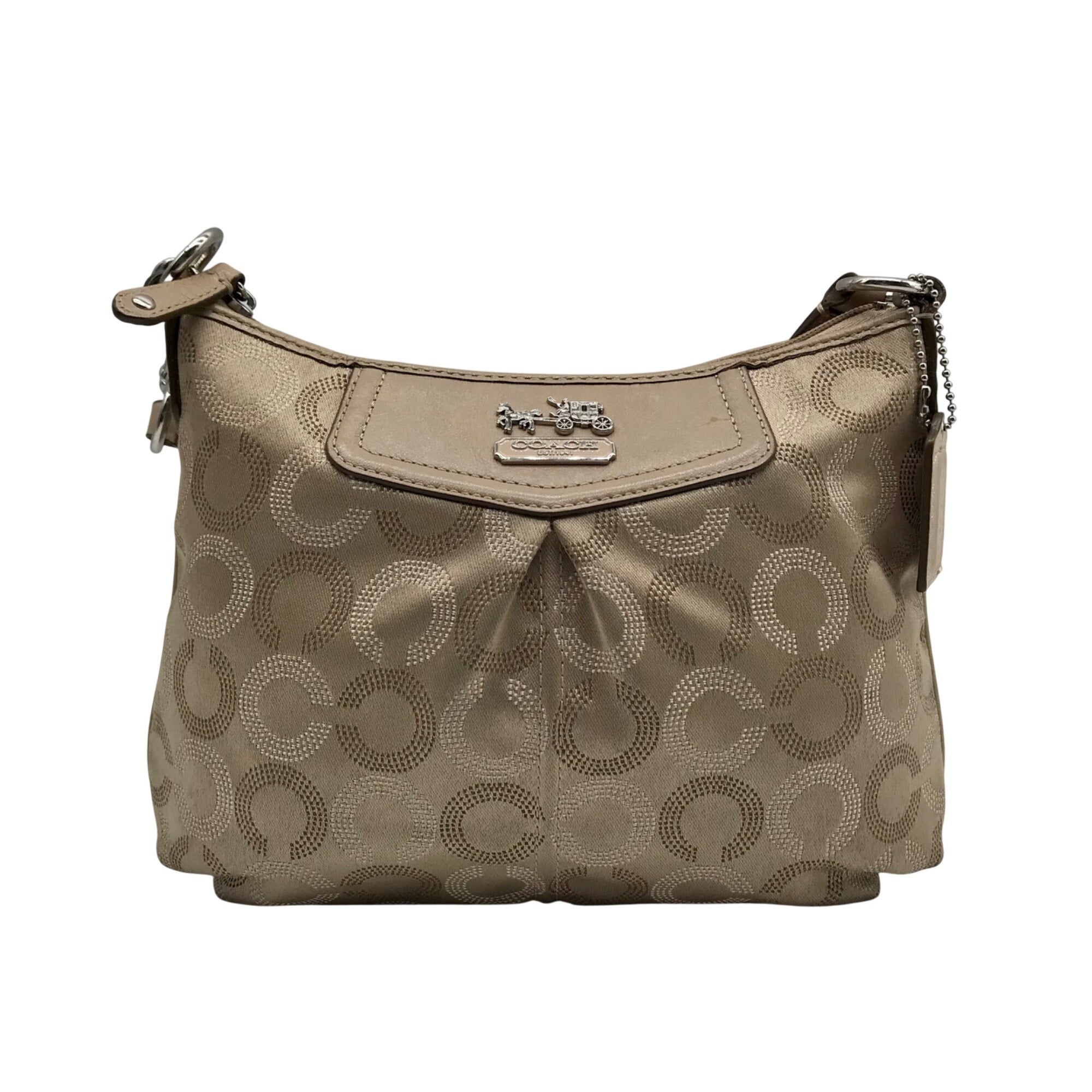 Coach Beige Madison Optical Art Crossbody Bag