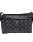Coach Black And Gray Monogram Signature Canvas File Crossbody Bag F58316