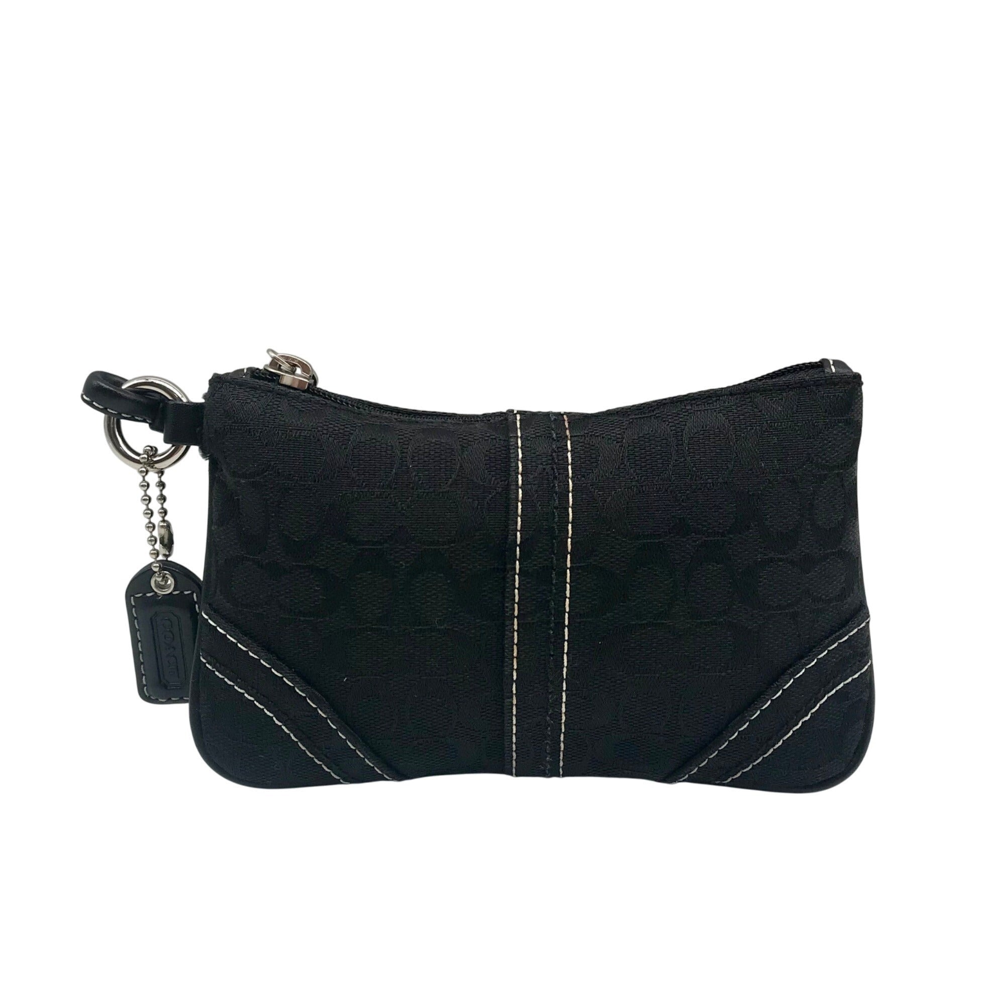 Coach Black Canvas Vintage Wristlet