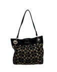 Coach Black & Grey Signature Logo Shoulder Bag