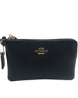Coach Black Leather Corner Wristlet