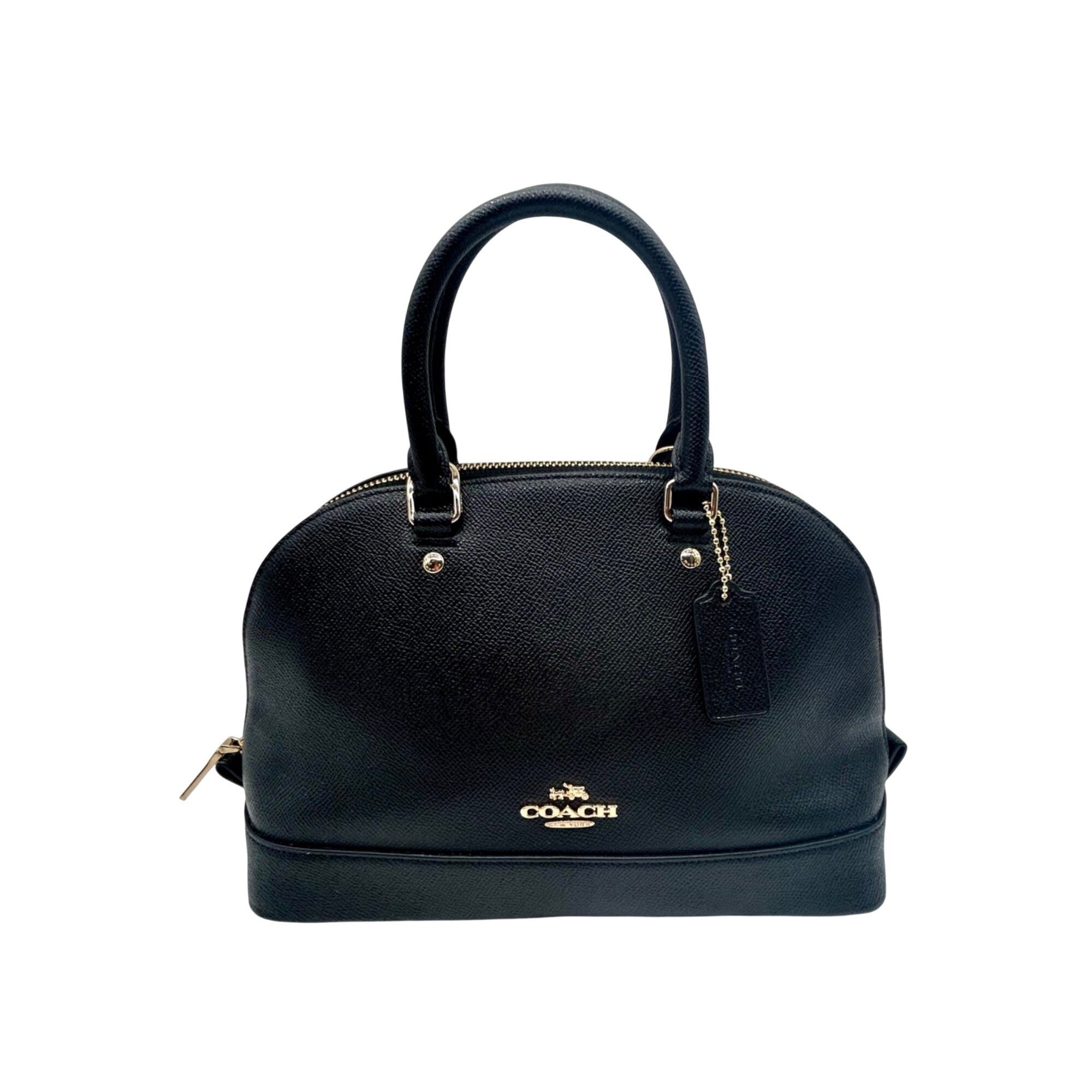 Coach Black Leather Harper Satchel Bag 