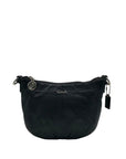 Coach Black Leather Pleated Shoulder Bag