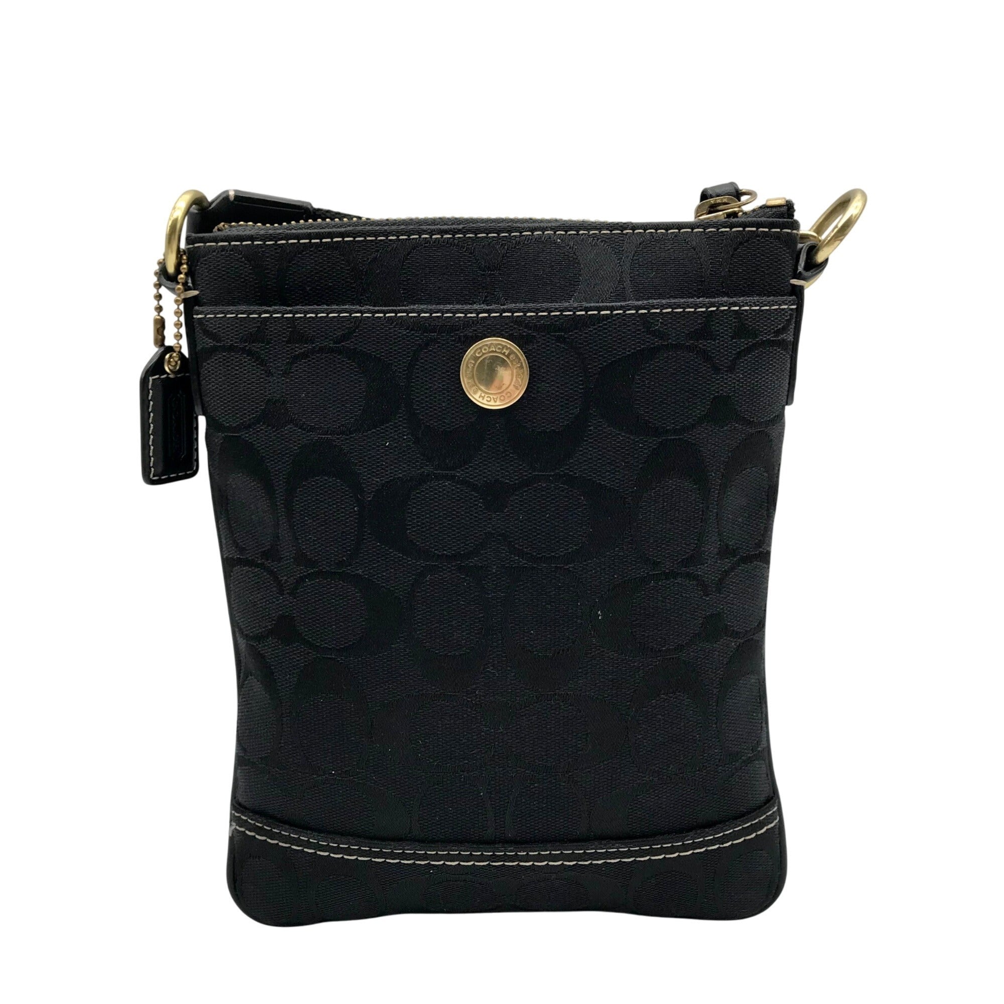 Coach Black Monogram Canvas Crossbody 10250