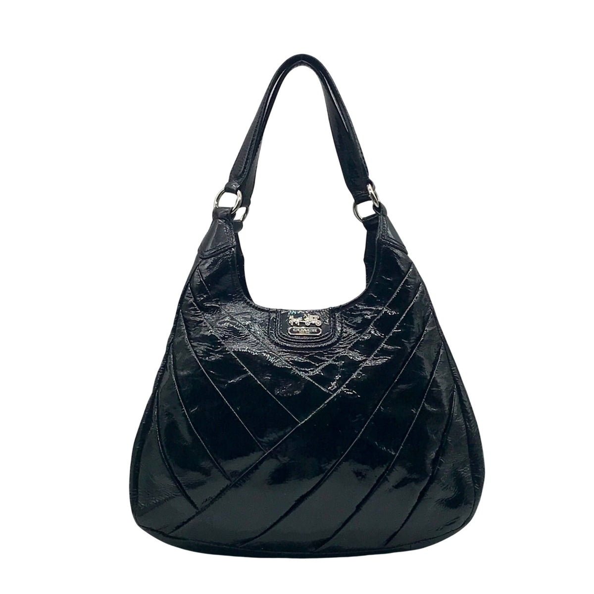 Coach Black Patent Leather Shoulder Bag-21301