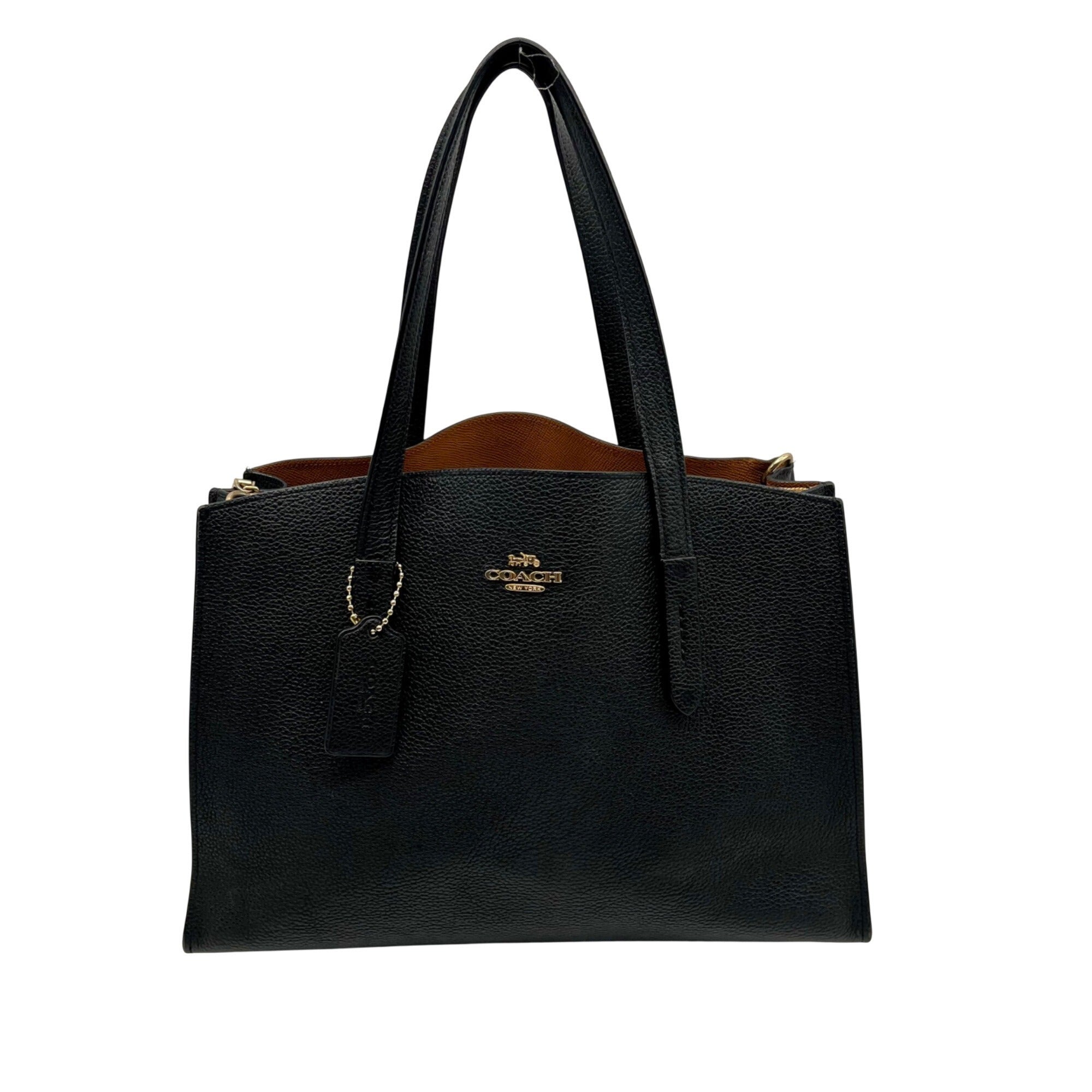 Coach Black Pebbled Leather Charlie Carryall Bag 25137
