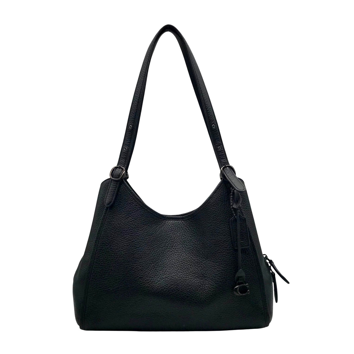 Coach Black Pebbled Leather Ella Shoulder Bag C4824