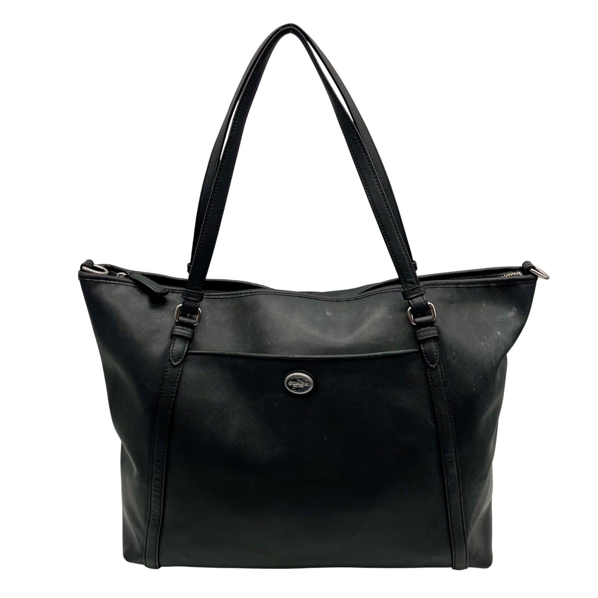 Coach Black Peyton Leather Shoulder Bag-F77606