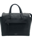 Coach Black Saffiano Leather Bleecker Riley Carryall Handbag