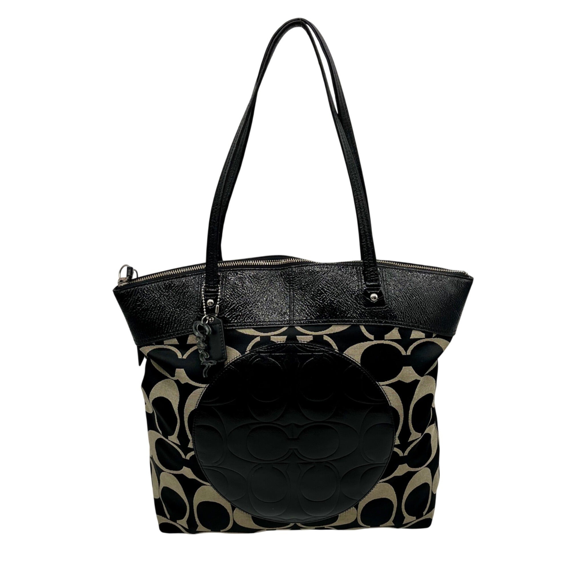 Coach Black Signature Canvas Tote Bag F18335