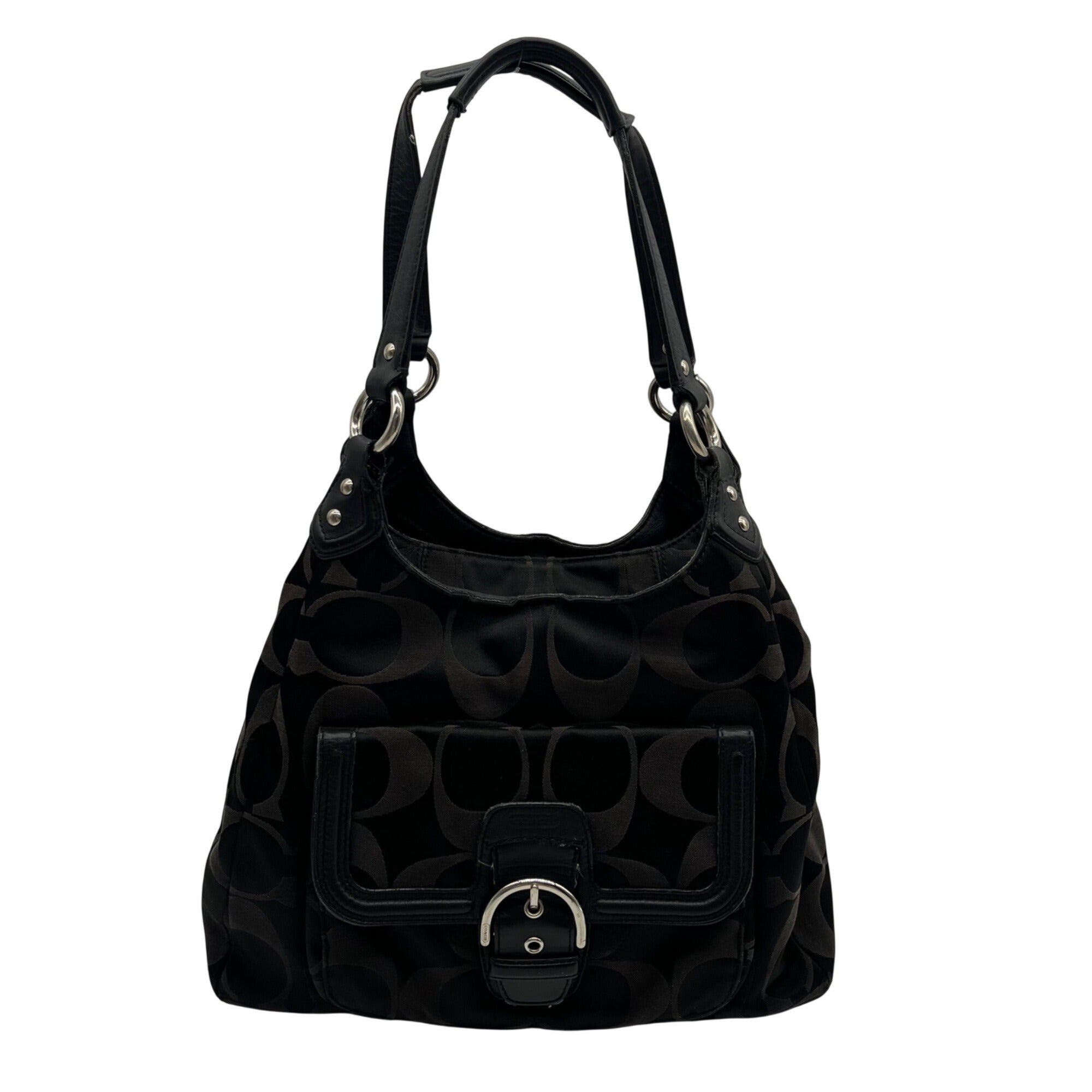 Coach Black Signature Canvas Tote Bag F24742