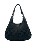 Coach Black Signature Cavas Hobo Bag 21125