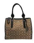 Coach Brown Monogram Jacquard Canvas Crosby Carryall Satchel 