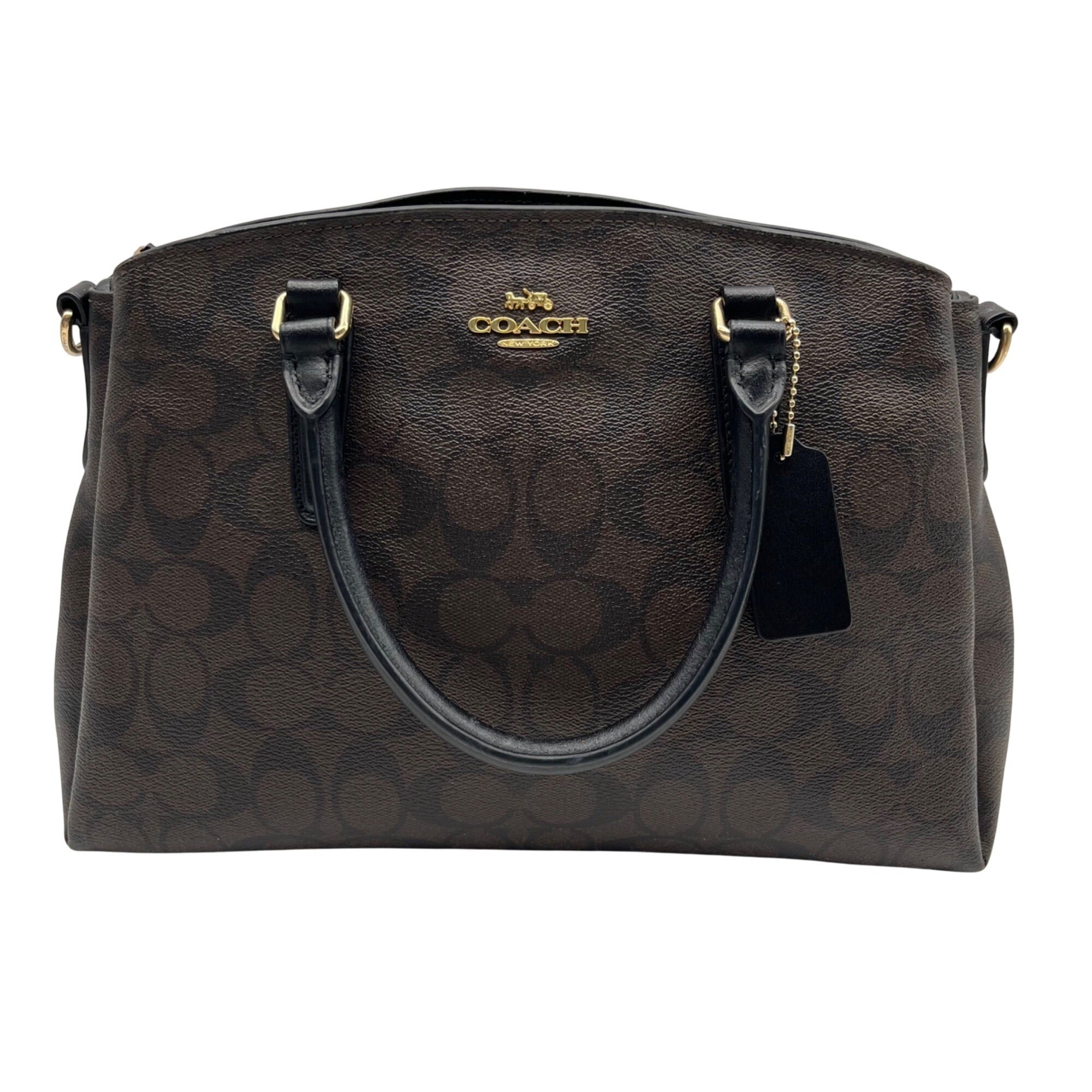 Coach Brown Signature Canvas Sage Carryall F29883