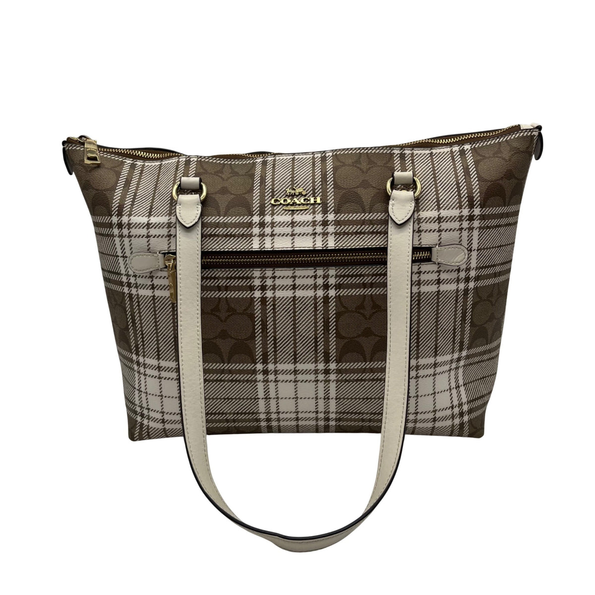 Coach Brown Signature Coated Canvas Gallery Tote Bag C0558