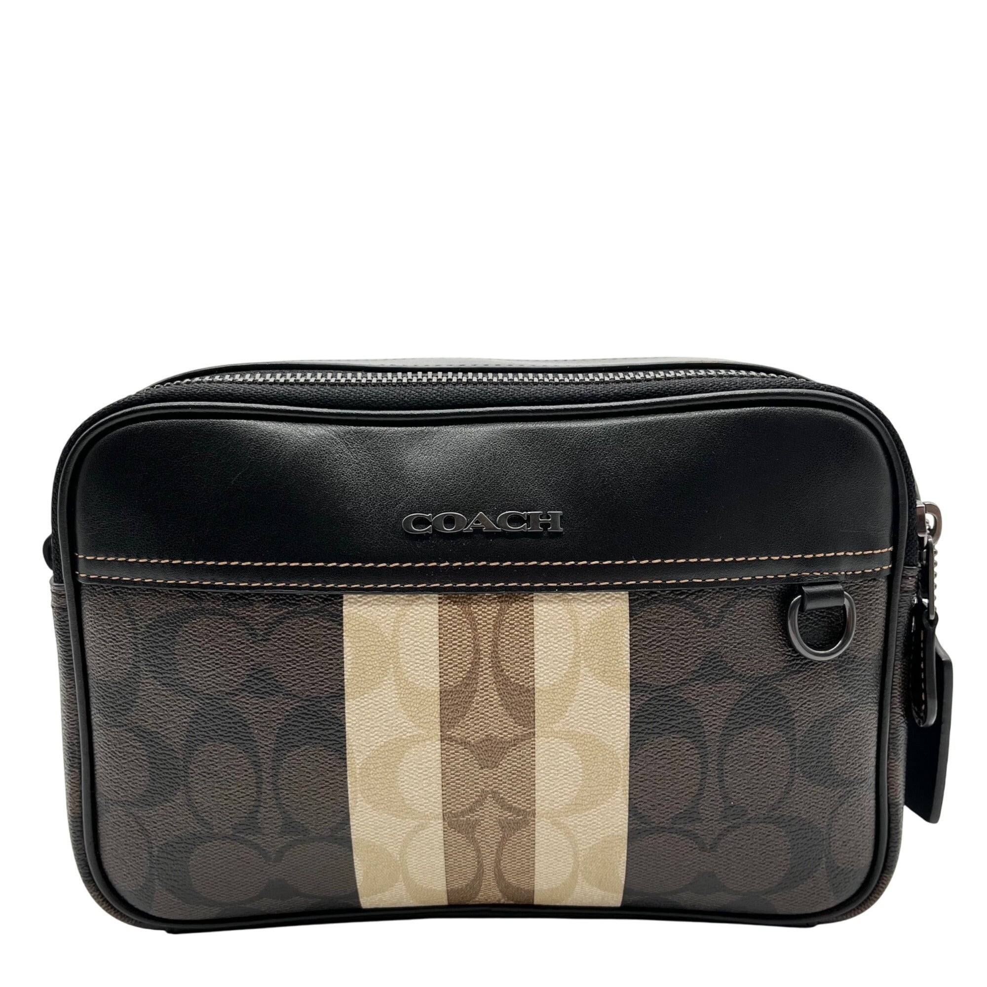 Coach Brown Signature Coated Canvas Graham Crossbody Bag C9965