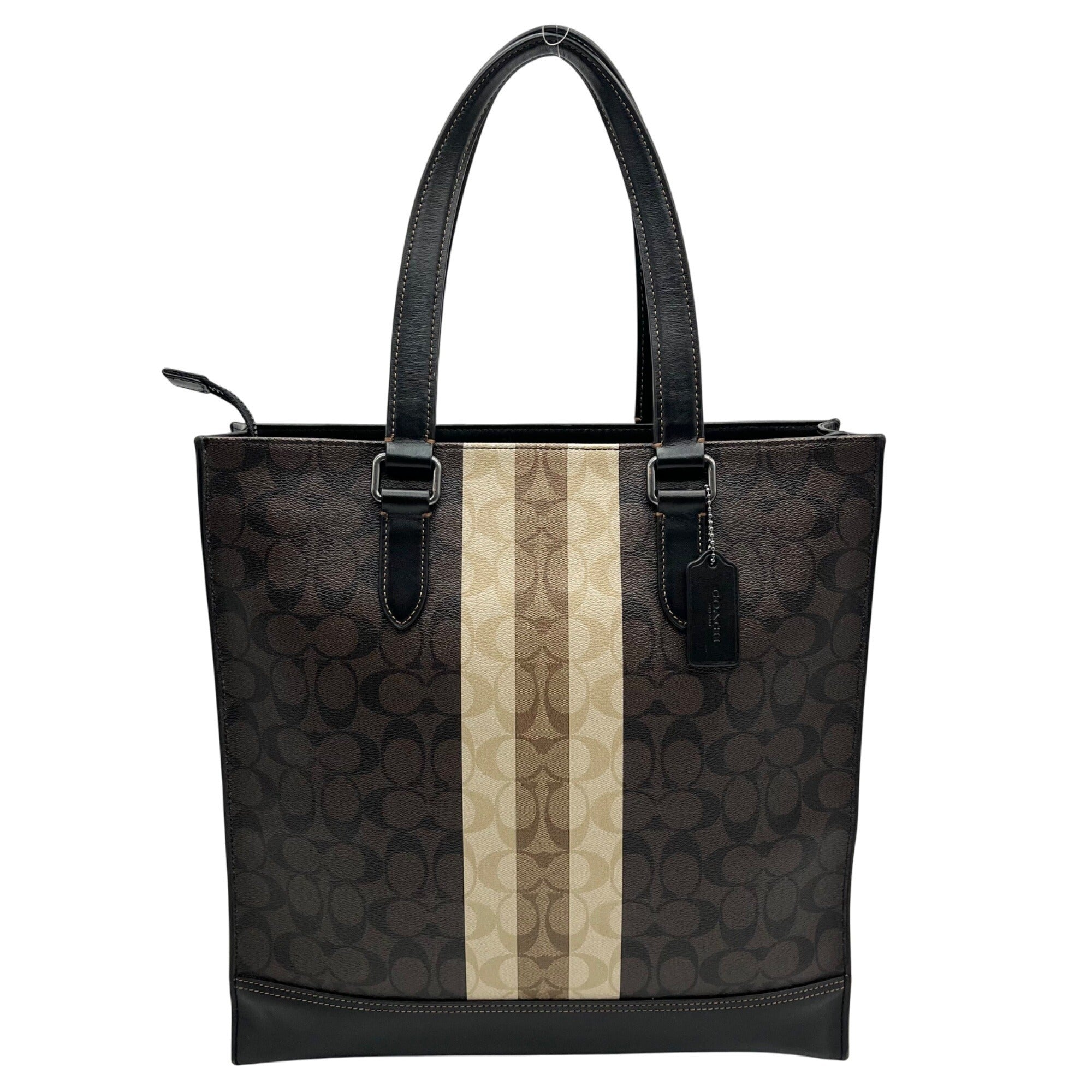 Coach Brown Signature Coated Canvas Graham Structured Tote 6707