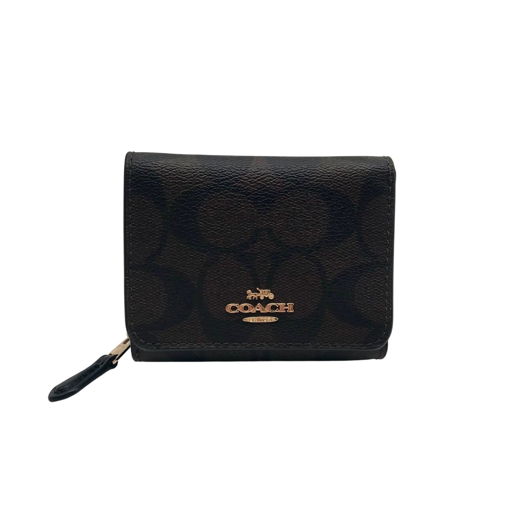 Coach Brown Small Trifold Wallet
