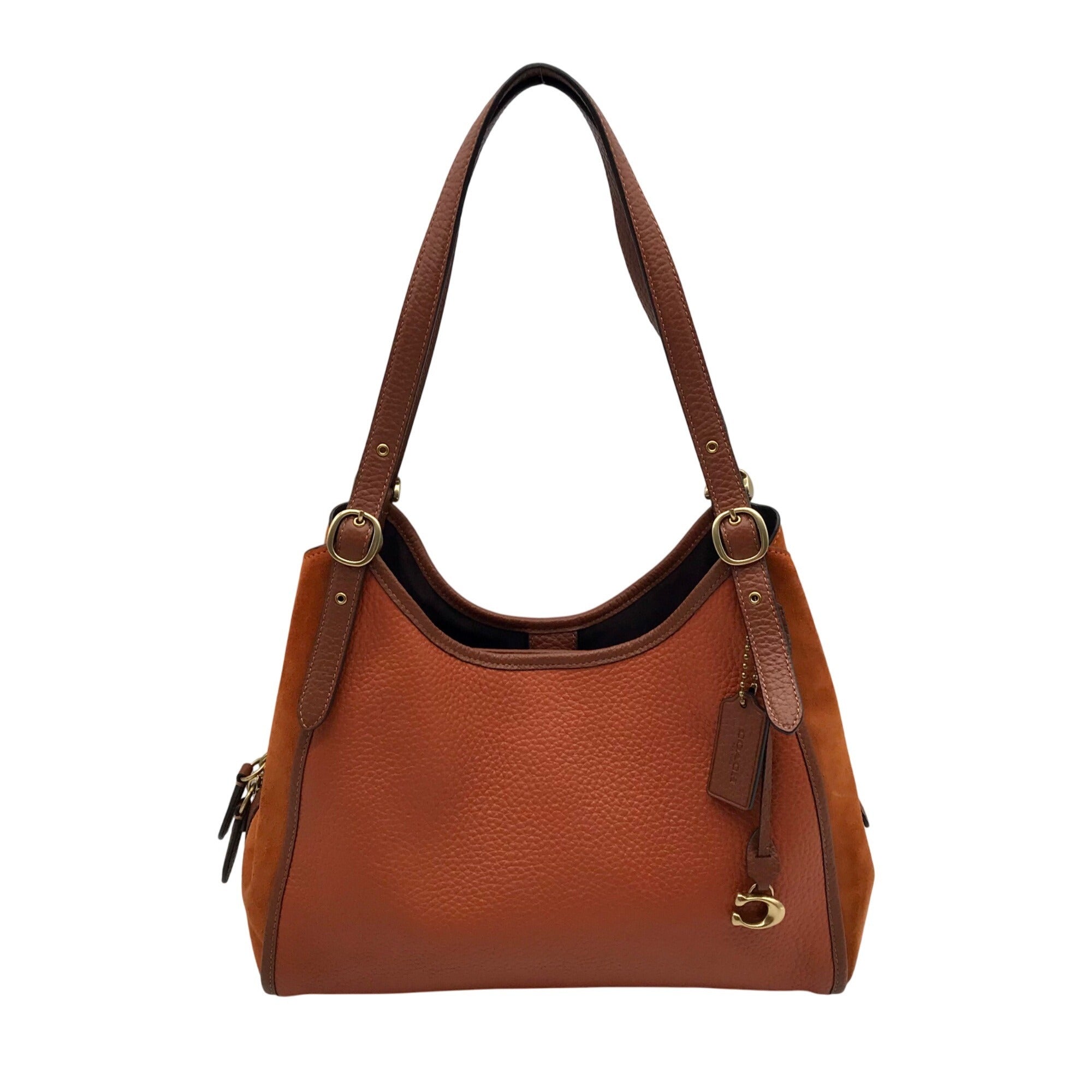 Coach Burnt Orange Pebbled Leather Lori Shoulder Bag  C5265