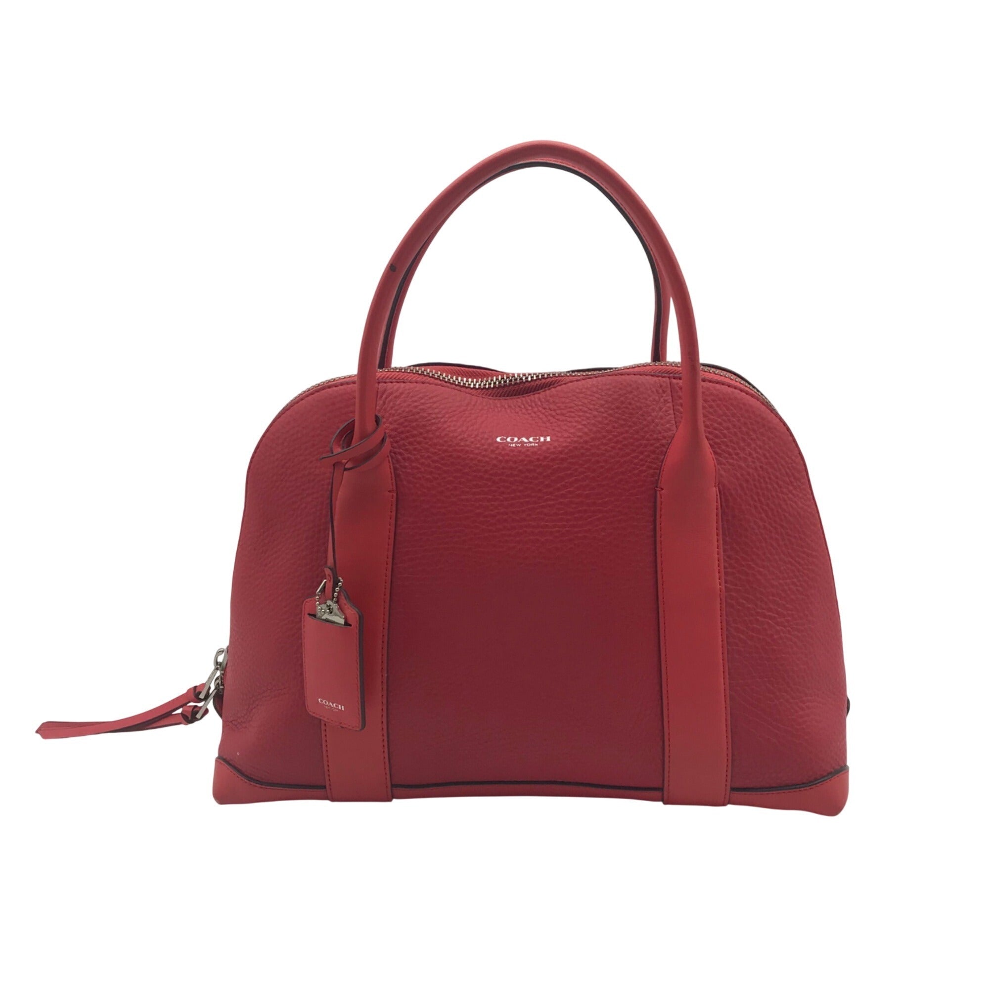 Coach Coral Pebbled Leather Bleecker Preston Satchel Bag 30144P