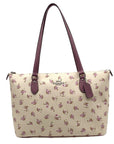 Coach Cream Floral Coated Canvas Gallery Tote Bag-CAL59