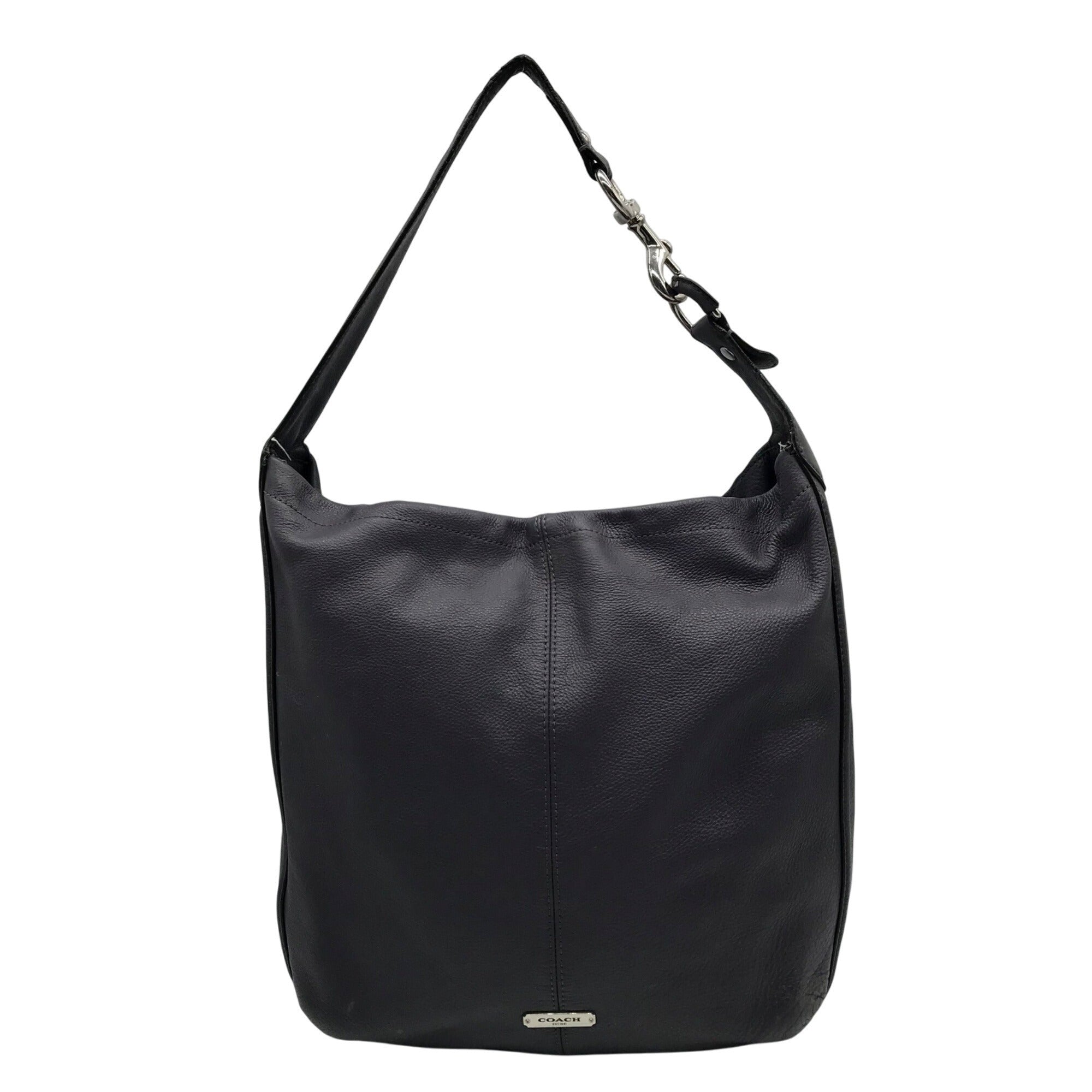 Coach Dark Gray Pebbled Leather Avery Hobo Bag F23309