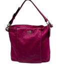 Coach Fuchsia Pebbled Leather Shoulder Bag