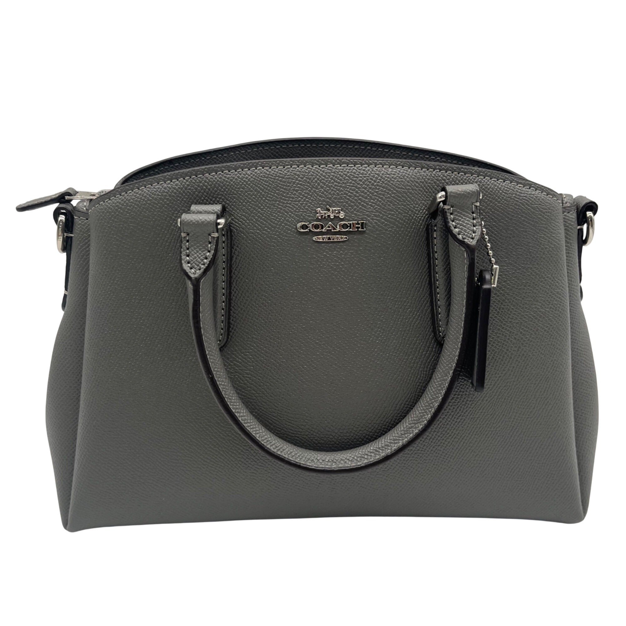 Coach Gray Pebbled Leather Convertible Handbag-F28977