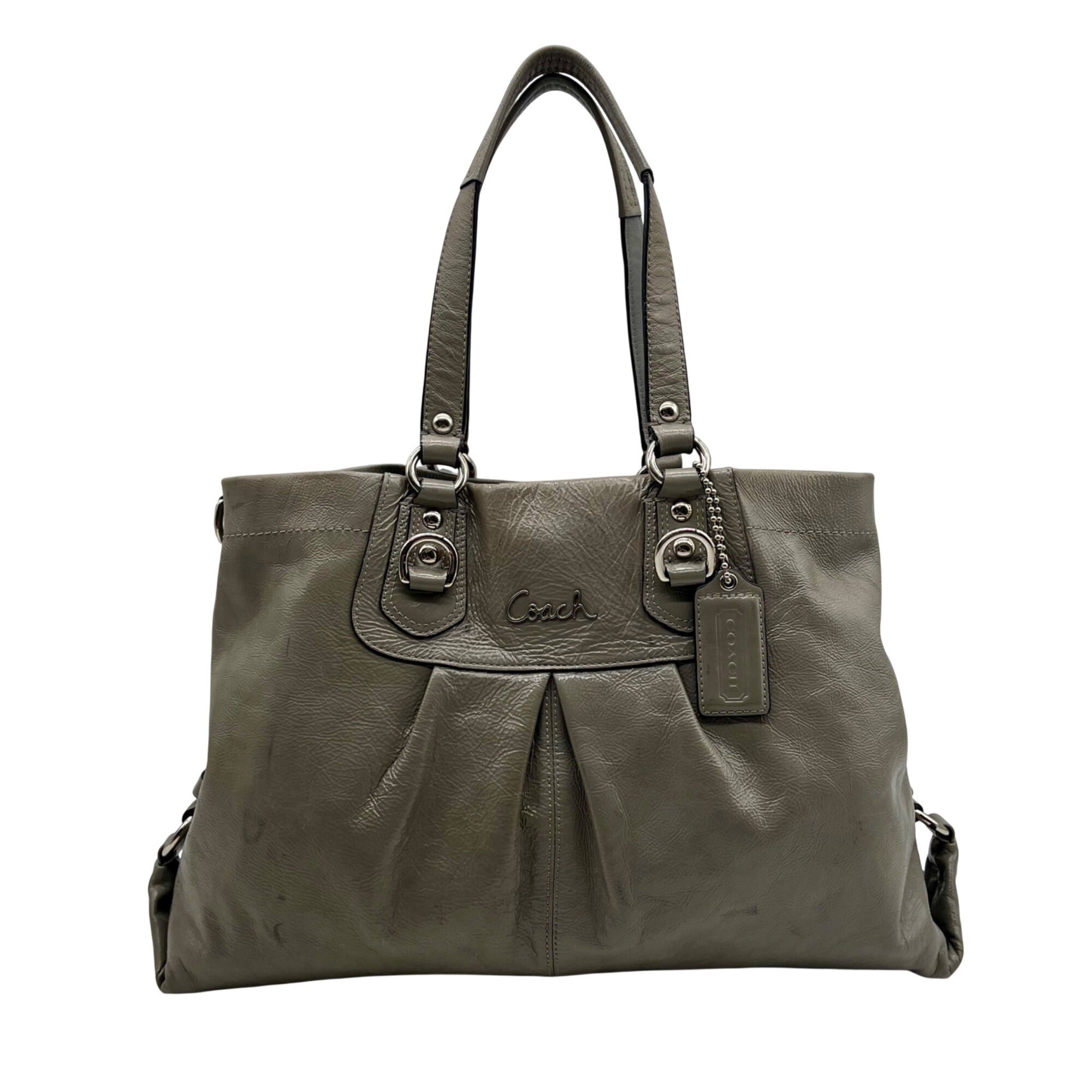 Coach Grey Ashley Ruched Shoulder Bag F15516