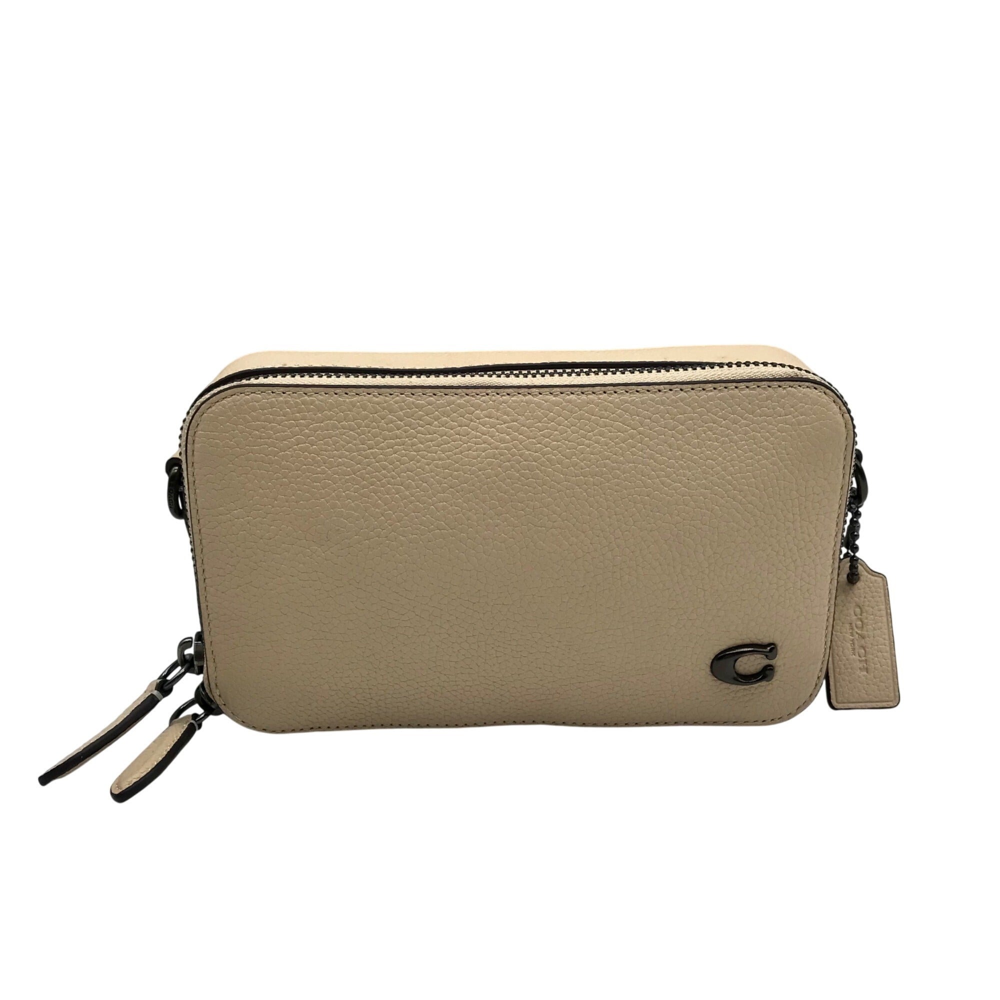 Coach  Ivory Pebbled Leather Charter Slim Crossbody Bag CC070