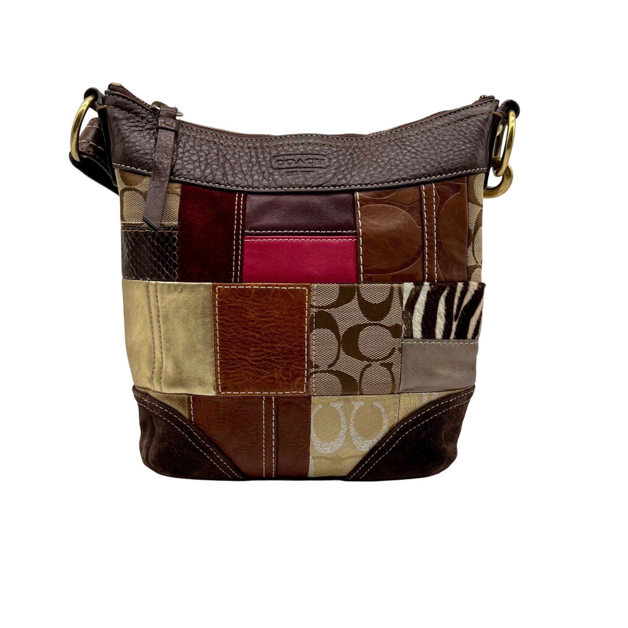Coach Multi Colored Vintage Patchwork Crossbody Bag