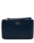 Coach Navy Blue Pebbled Leather Wristlet