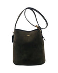 Coach Olive Green Suede Bleecker Bucket Bag